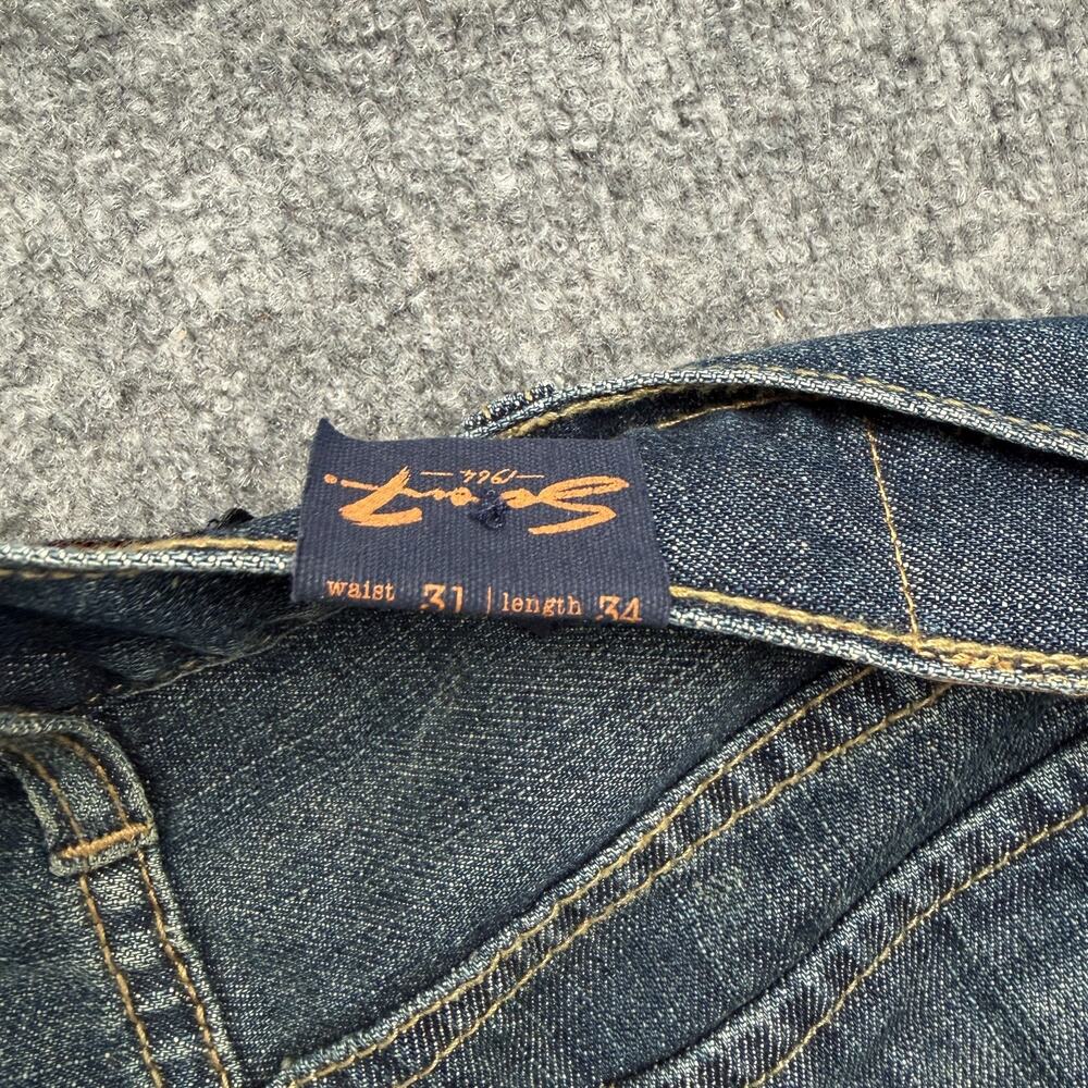 Seven7 SM74 Relaxed Flap Mens Bootcut Jeans Medium Wash Stretch Denim 31x34 - Picture 5 of 9